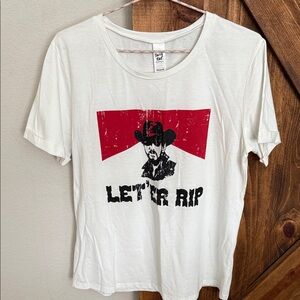 White Let'er Rip Graphic Tee